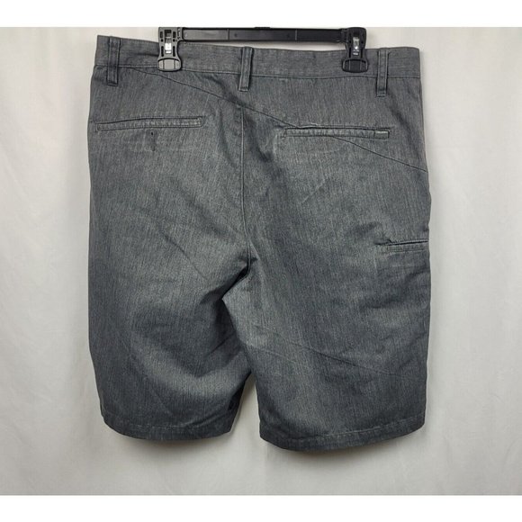 Volcom Mens Frickin Chino Shorts Gray Relaxed Fit Slit Pockets Size 36 - Picture 3 of 8